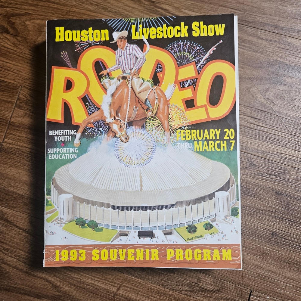 Vintage 1993 Houston Livestock Show and Rodeo Souvenir Program George Strait